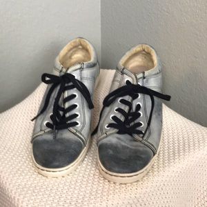 UGG Blue/gray two tone Leather Sneakers Size 7